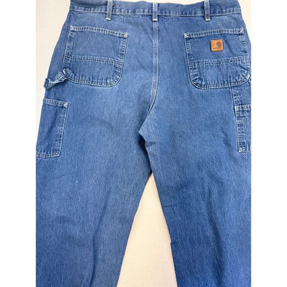 Carhartt Mens Dungaree Fit Jeans Size 40x34 Blue Denim Cotton - Picture 7 of 11
